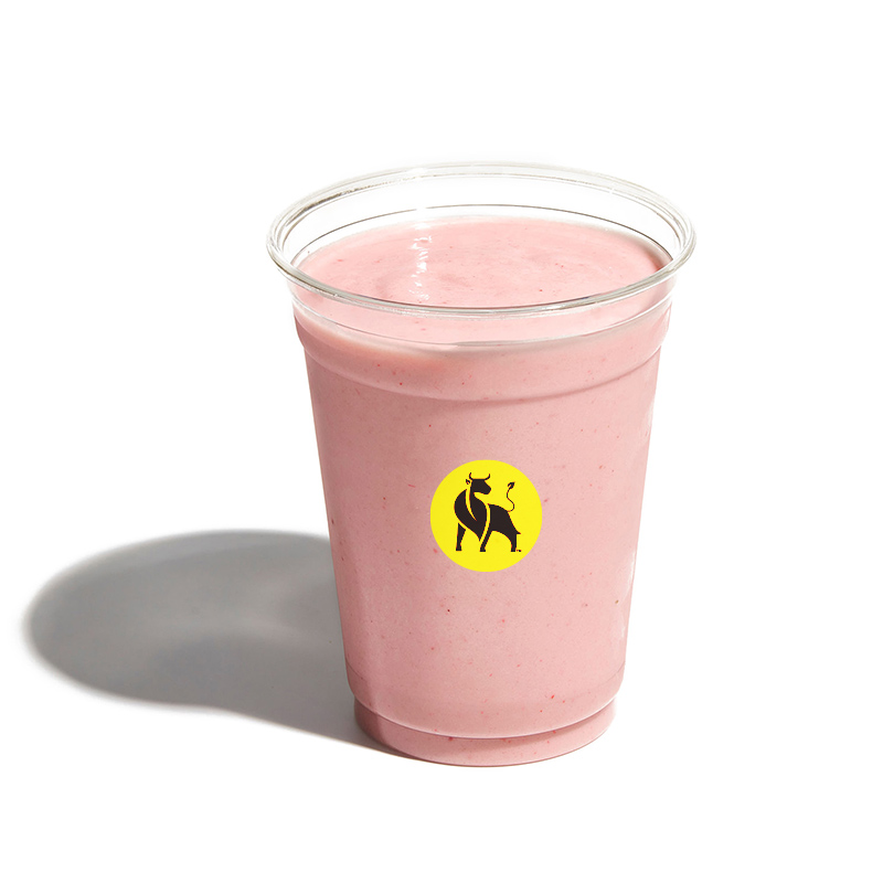 plant-based, dairy-free shake, oat milk, strawberry